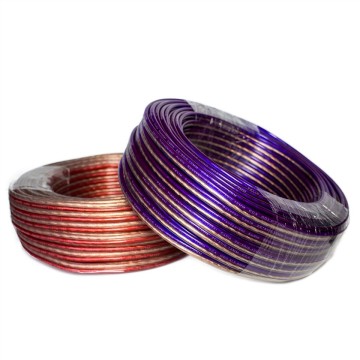 Przezroczysty elastyczny kabel głośnika powlekanego PVC - 2x2,5 mm 2x4mm 18AWG 10AWG