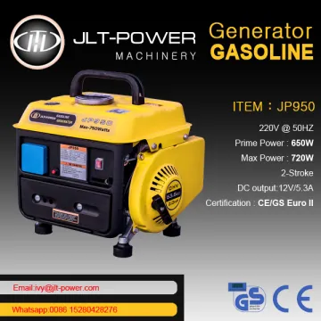 Aluminum/Copper Winding JP950 650W Portable Gasoline Generator