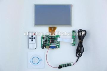 AT070TN94 with 800*480+HDMI+2AV +VGA of LCD driver board + touch panel with control card+Remote control +OSD keypad