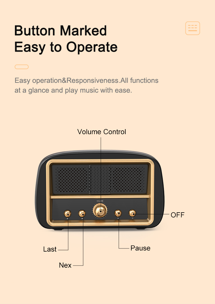 Wireless Retro Speaker Waterproof Retro Speaker Jpg
