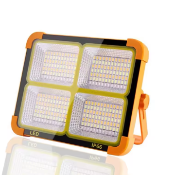 Portable Solar Floodlight LED: Camping Tent Light & Rechargeable Spotlight