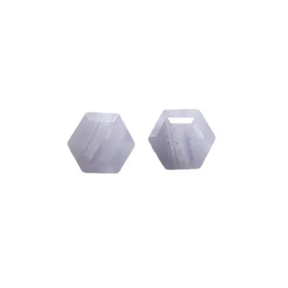 Natural Blue Agate Hexagonal Cut Blue Lace Agate