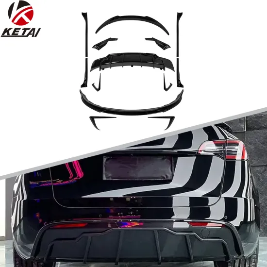 FAST Style Aero Kit Front Lip, Rear Diffuser, Side Skirts, and Spoiler Vents for Tesla Model 3 (2018+)