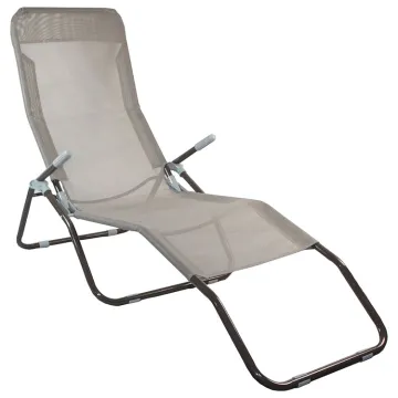 Portable Outdoor Metal Deck Lightweight Steel Folding Rocking Chair for Beach