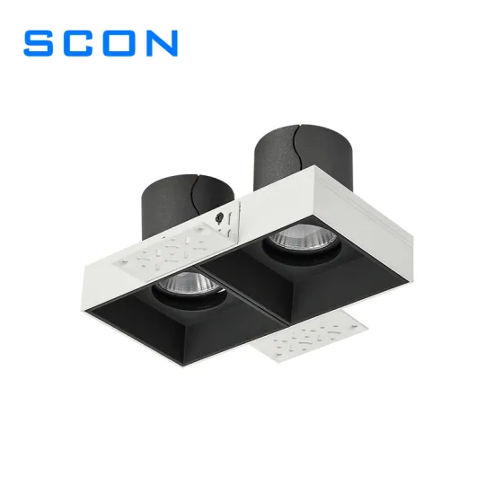 SCON 14W Double Heads Frameless LED Recessed Trimless Ceiling Spotlight