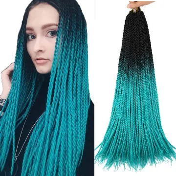 Wholesale Goddess Colorful Ombre Senegal Twists Crochet Braids Hair Rainbow Freetress Synthetic Crochet Braiding Hair Extensions