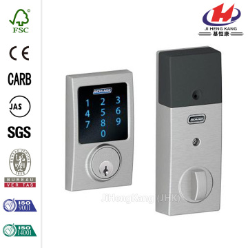 Chrome Deadbolt ekran dotykowy z alarmem