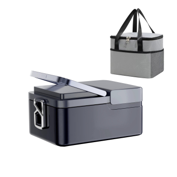 สี่เหลี่ยม PP/สแตนเลส Electric Lunch Box สำหรับเด็กและผู้ใหญ่ที่มีกระเป๋าพกพา