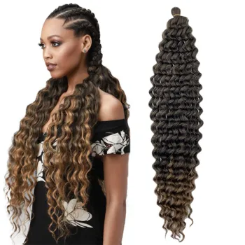Vivian 24 Inch Deep Curly Crochet Bulk Hair Ocean Deep Twist Braids