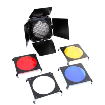 Universal Barndoor with Honeycomb Grid and Color Gels