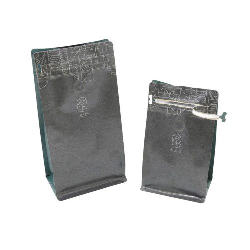 Nature paper original coffee pouch with pocket zipper