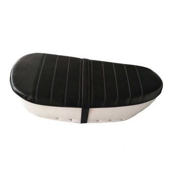 Black Dax Seat with White Sides for Motorcycle