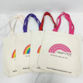 Rainbow Print Reusable Canvas Shoulde Tote Bag