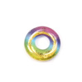 Rainbow Glitter Swimming Ring Summer Inflatable Water Toy