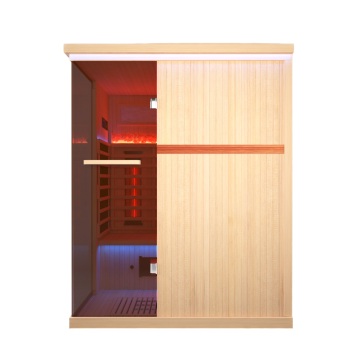 Salão de sauna infravermelho distante para três pessoas