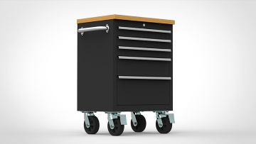 Safewell 26Inch 5 Drawer Black Pre-Coated Tool Cabinet
