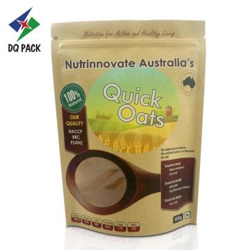 Eco friendly karft paper zipper bags