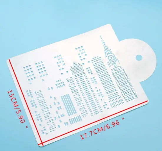 17x15cm City Stencil Sugarcraft Lace Cake for Wedding Decorating