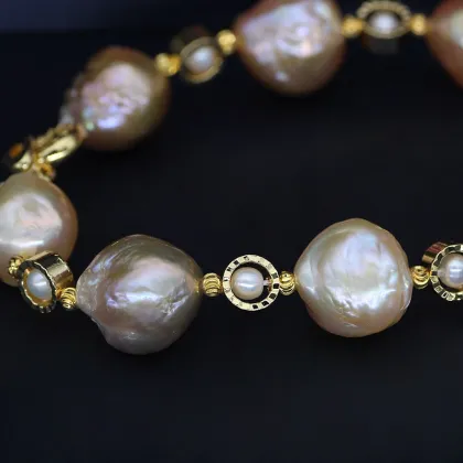 Colorful Freshwater Baroque Pearl Bracelet