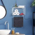 Bathroom Accessories Wall Mounted Towel Rack With Shelf 2 Tier Supplier