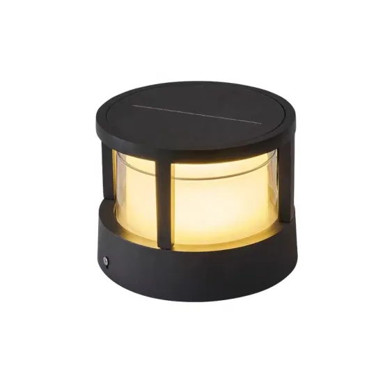 Solar Pillar Lamp Aluminum+PC Outdoor Garden Villa Landscape Light