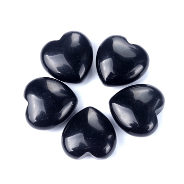 홈 장식 수제 갈망을위한 검은 Onyx 30mm 사랑 하트 보석