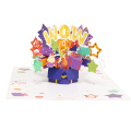 Biglietto d'auguri per confezione regalo di compleanno 3D
