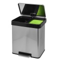 Household 2 Compartments Stainless Steel Trash Can