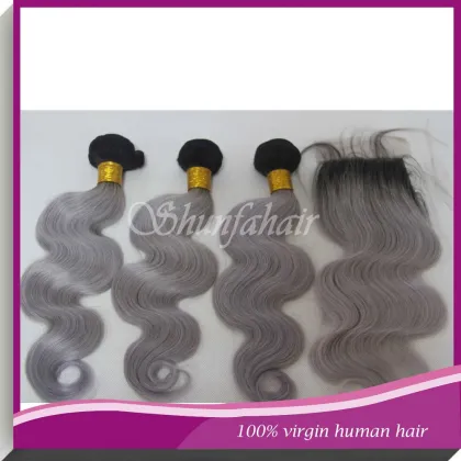Hair extensions gray, grey ombre hair, gray human hair hair extensions ,white hair extensions