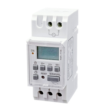 Timer THC-15A: A 16amp, 110VAC Daily Programmable Seconds Timer Switch with Bi-volt Type and Ring Bell Control for DIN Rail Mounting
