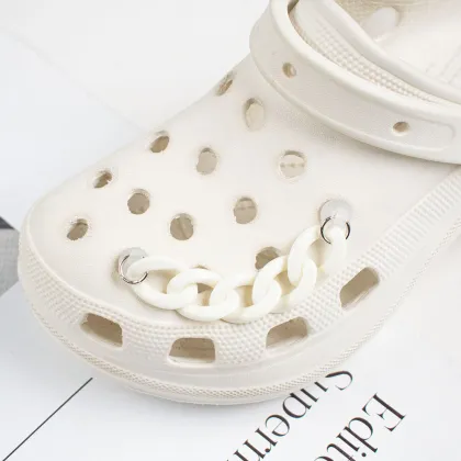 Hole DIY Accessories: Fashion Color Acrylic Chain Decorations for Shoes