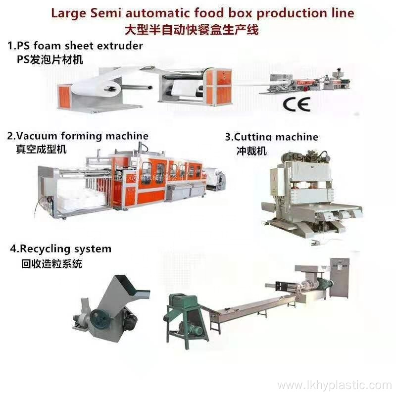 XPS Foam Sheet Food Container Cutting Machine