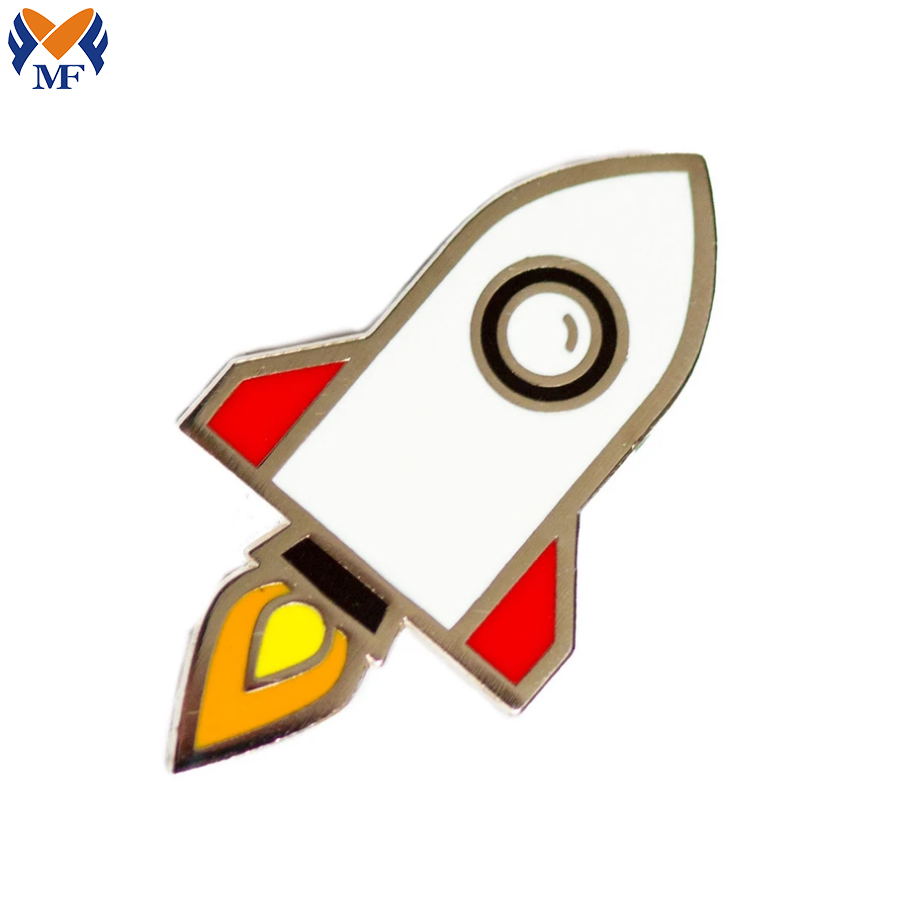 Enamel Rocketship Pin