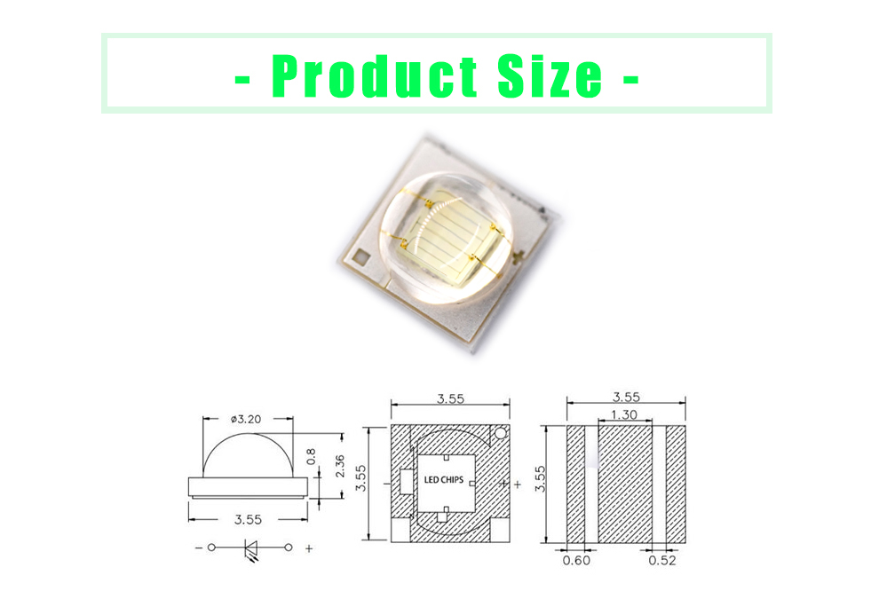 3535 SMT SMD LED High power Green LED SMT 3535 SMD LED 3535LGC Size