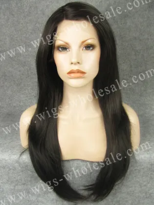 Wholesale straight synthetic ombre color lace front wigs brown cher wigs
