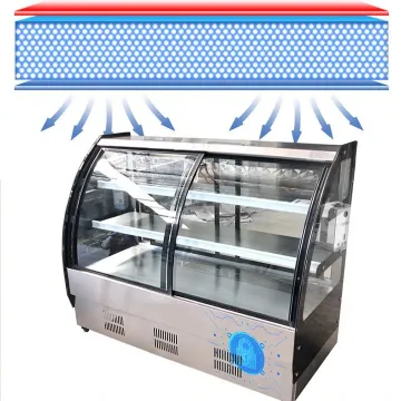 Bakery Cake Refrigerated Showcase Cake Cooler Fridge Round Front and Back Door