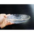 Assiette en or peint transparent de taille moyenne