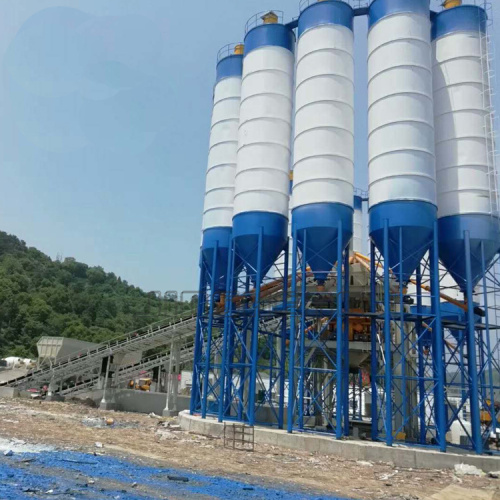 Planta de mistura de concreto 30m3 com silo de cimento aparafusado