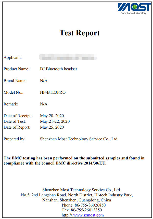 18LY65 EMC report 18LY65 EMC report