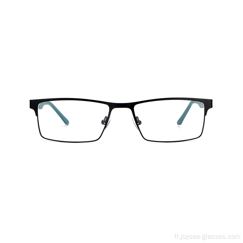 Universal Luxury Unisexe Full-Rim Rectangle Spectacles Frames Fashion Metal Eyeglass