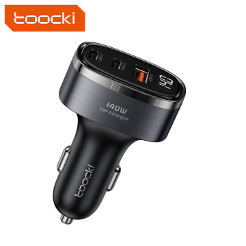Toocki 2C1A 140W PPS 100W PD QC Fast Charging USB Type-C Car Laptop Phone Charger for iPhone and Android