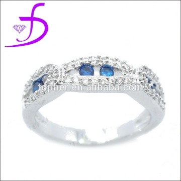 925 silver costume jewelry ring gemstone ring rodium plated wholesale