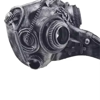 2025 Trending Cyborg Steampunk Plague Doctor Halloween Costume Props
