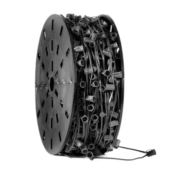 SPT-1 18AWG 1000FT Christmas Lights with 18 Inch Spacing E17 C9 Sockets
