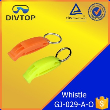 Plastic Orange Safety Cheap Rescue Whistle With Lanyard