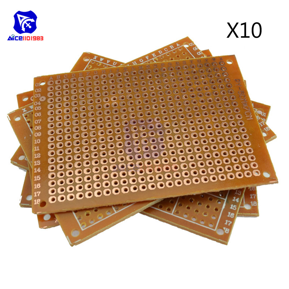 10PCS/Lot Universal PCB Board 5x7 5 x 7 cm 2.54mm DIY Prototype Paper Printed Circuit Panel 5x7cm 50x70mm Single Sided Board