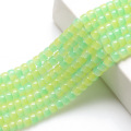 Beads de beads de vidrio de jade de jade 6x8mm 30pcs