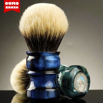 OUMO BRUSH- OUMO DEEP SEA CHUBBY shaving brush with Manchuria SILK WT HOOK BOAR 10 different knots to choose