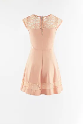 Knitting with lace one-piece dress