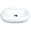 Pure White Polished Ceramic Wash Sinks for Bathroom